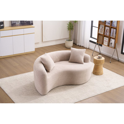 Canapé modulaire en chenille désossée LY-042 Boneless: à double profondeur (21,3 po et 26,8 po), sans assemblage, compact pour les petits espaces, 300 lb, L 66,9 po