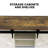 Zev Farmhouse Console Table with Sliding Barn Door and Adjustable Shelf-1421143287