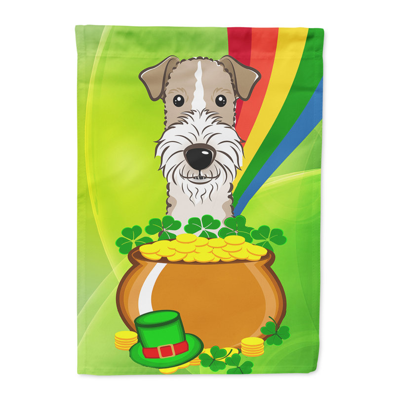 Drapeau de jardin Arella St. Patrick's, Fox-terrier