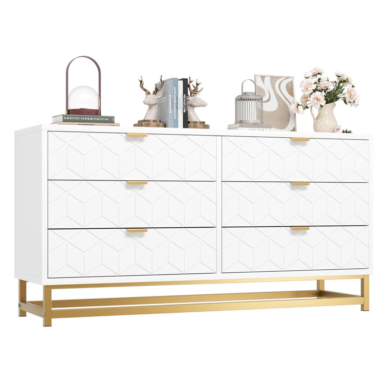 Drawer Dresser, Small Dresser&Chest of Drawers, Modern Nightstand for Bedroom, End Table with Drawer, White