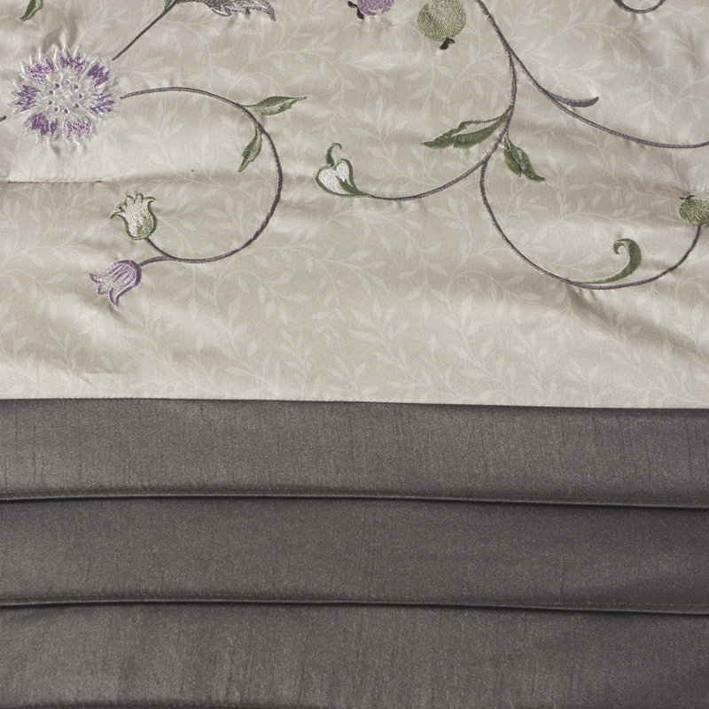 Luxury 7-piece Bedding Sets, Polyester Shine Finish, Elegant Transitional Style For Home