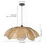 Luminaire suspendu géométrique noir mat à 1 lumière Herlong-1838508618