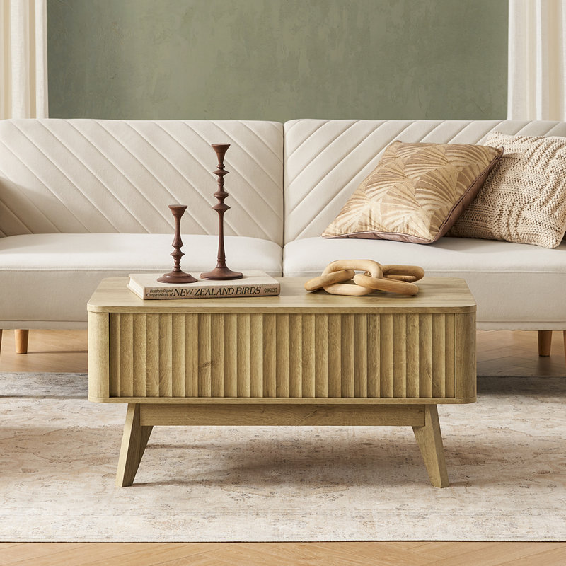 Dorcus Single Coffee Table, Golden Oak