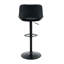 Ensemble de 2 tabourets de bar pivotants et réglables modernes, revêtement en similicuir noir, base en métal et repose-pieds, capacité de charge de 113 kg (250 lb) pour îlot de cuisine-1494751222