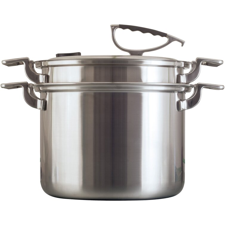 All-clad 8 Qt. Stainless Steel Stock Pot With Strainer/steamer 