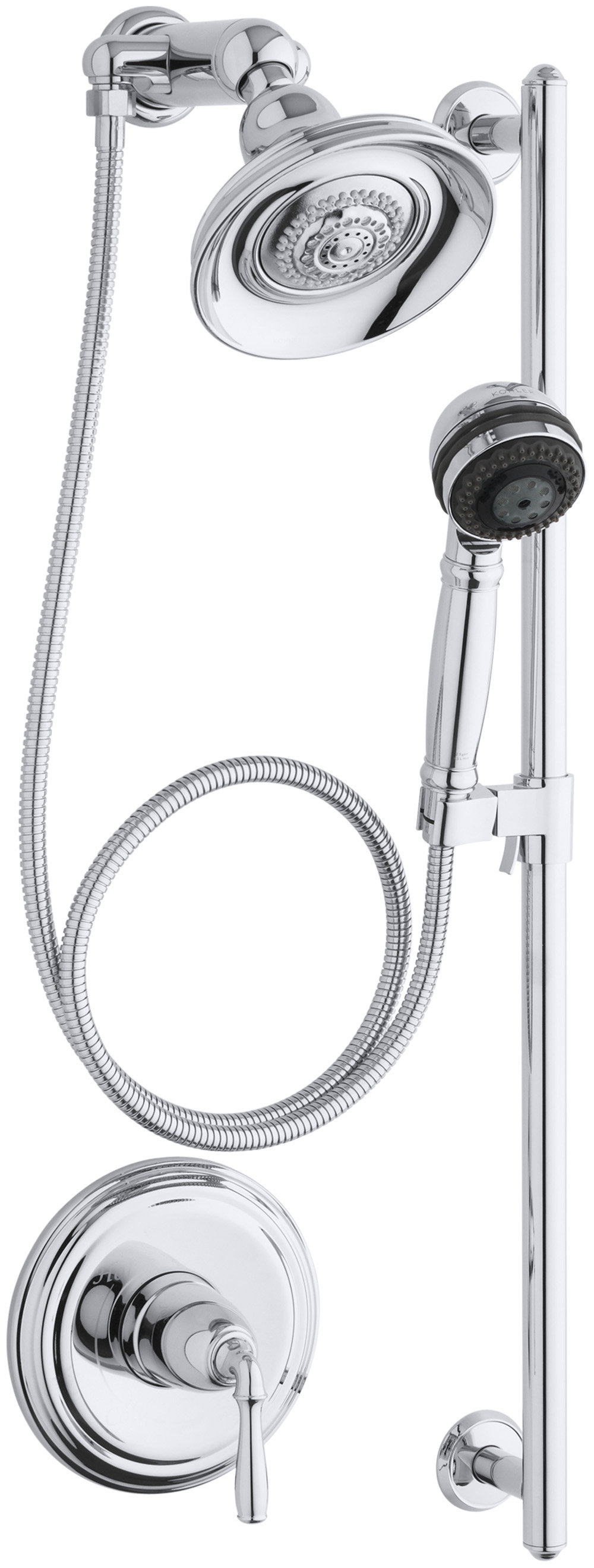 Kohler Devonshire® Pressure Balanced Diverter Slide Bar Shower Head ...