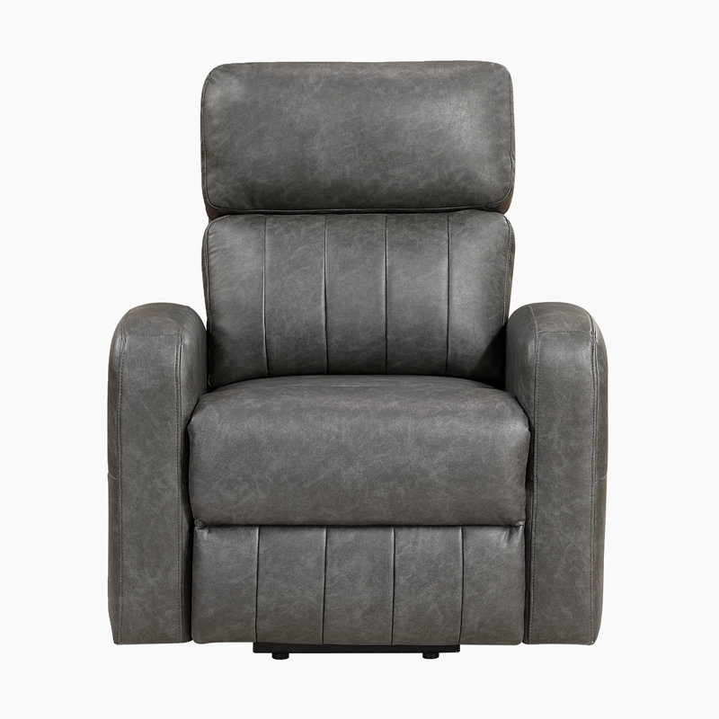 Aritha 34" Modern & Contemporary Power Lift Breathable Faux Leather Chair with Gentle Lift Motion, One-Touch Power Button & Pocket Coil Seating