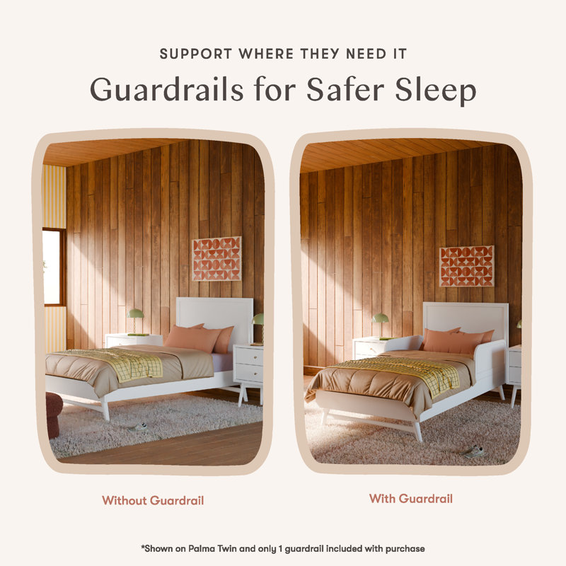 Twin/Full Bed Guardrail, White