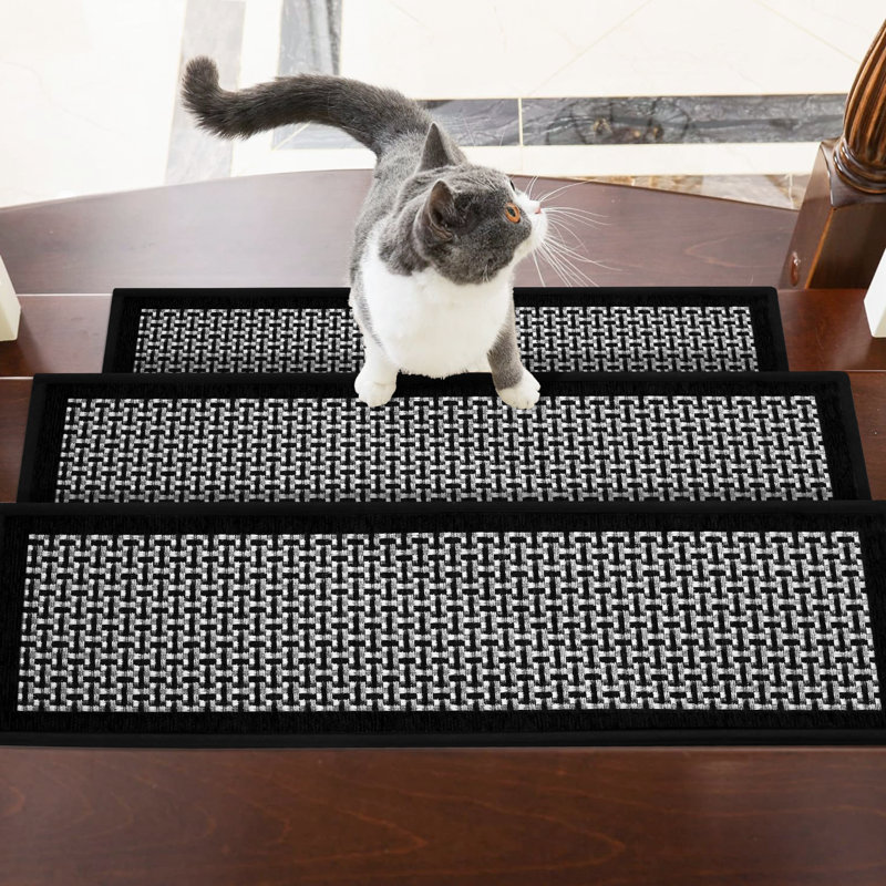Tapis antidérapants pour tapis en caoutchouc, Noir