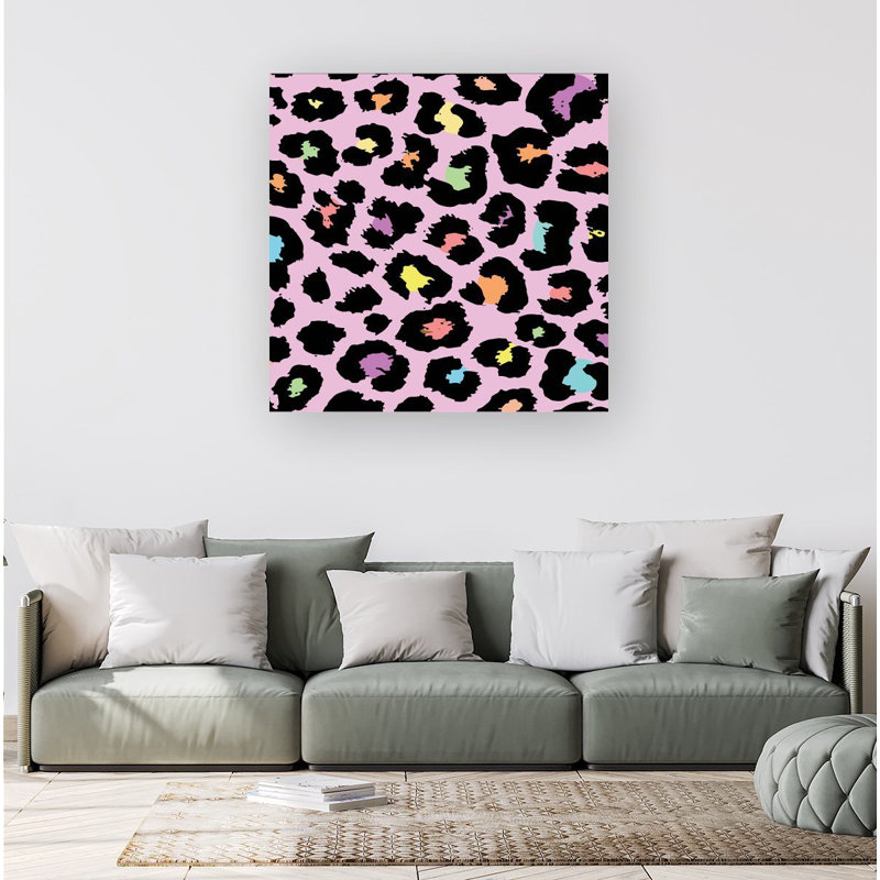 Leopard - Wrapped Canvas Print, 16cm H x 16cm W x 3.8cm D