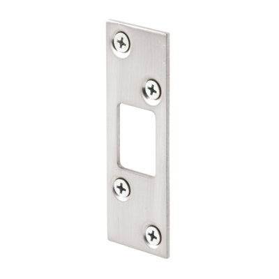 1-1/4 in. Satin Nickel Plated Stamped Steel Constructed Deadbolt Strike (Single Pack)