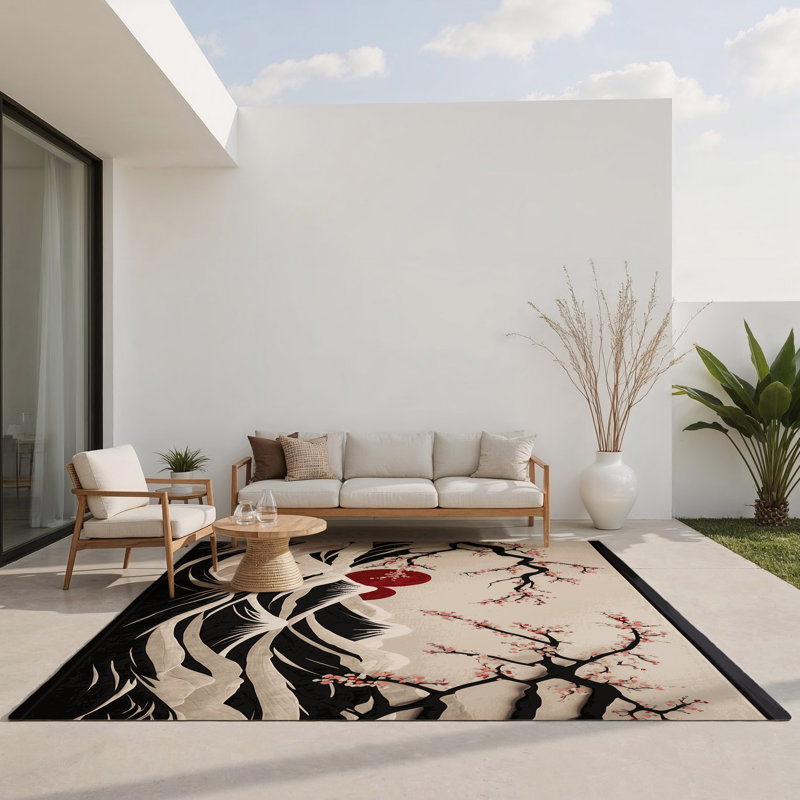 Tapis intérieur et extérieur Scarlet Mist, Rectangulaire 3 pi x 5 pi
