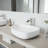 Peony 20" L x 15" W x 5" H Matte Stone White Handmade Novelty/Specialty Vessel Bathroom Sink