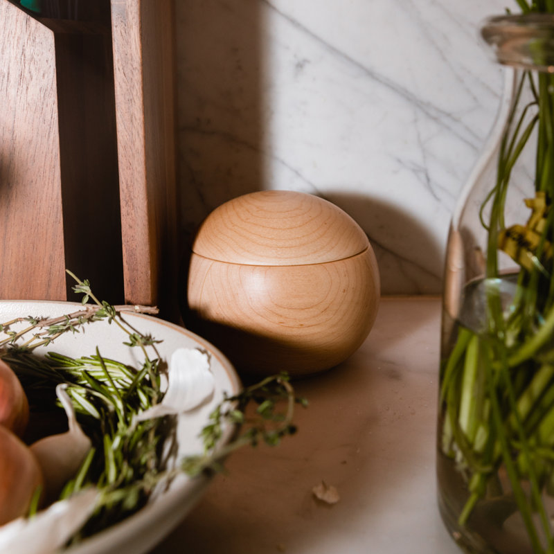 The Salt Sphere - Wooden Salt Cellar