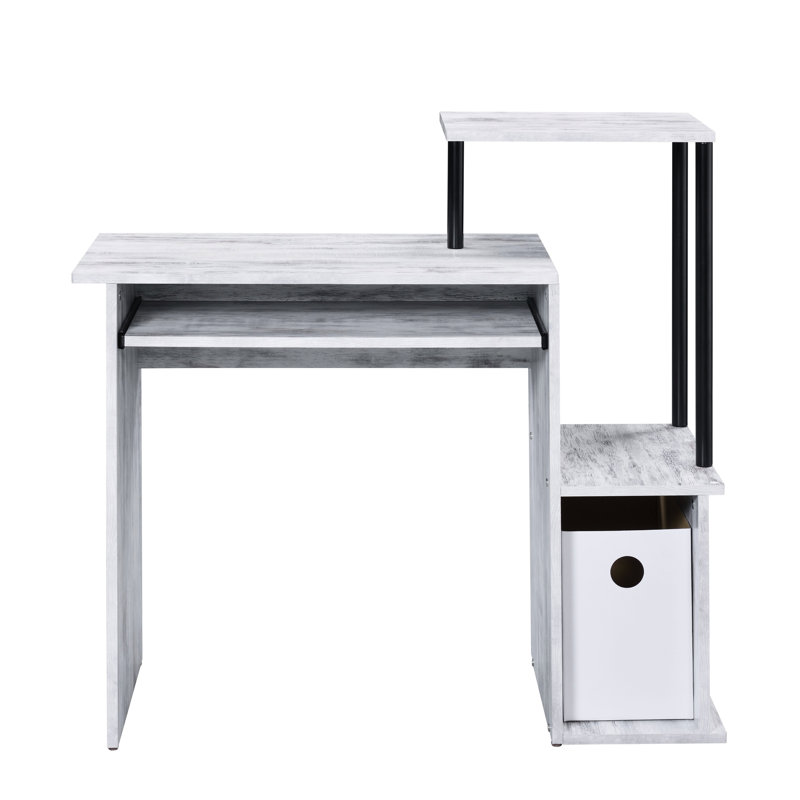 Élégant bureau avec plateau à clavier pour ordinateur à usage professionnel et grand espace de rangement