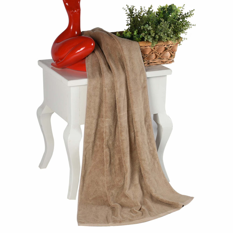 Gerwalta Cotton Blend Midweight Bath Towel, Brown