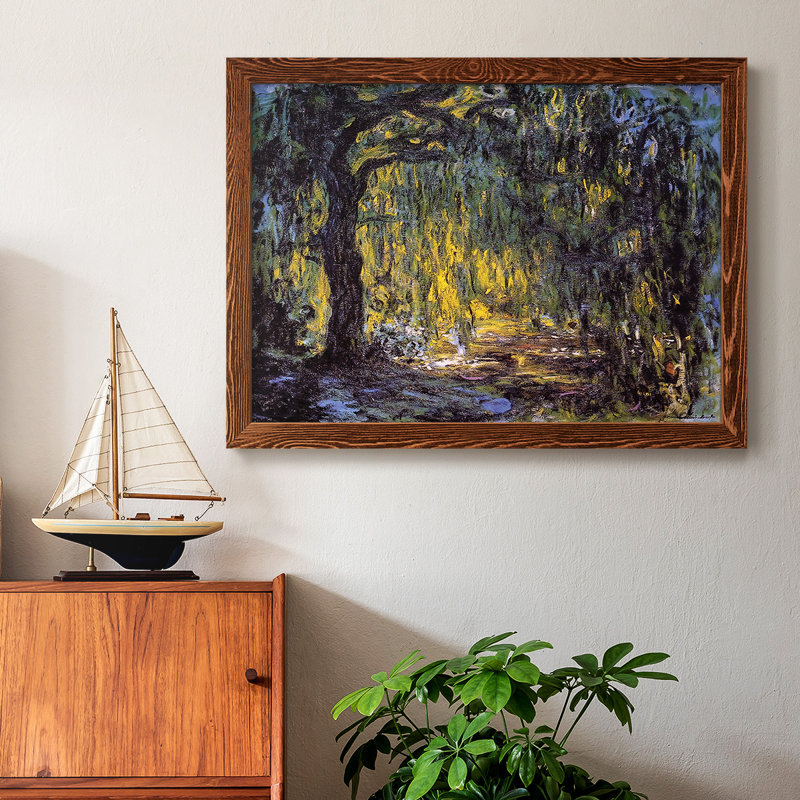 «Weeping Willow 2», encadré sur toile, H 14 po x l 20 po x P 1,5 po, Érable