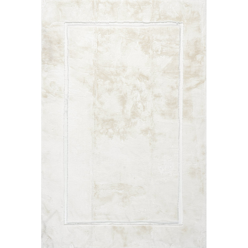 Nuloom Auralyn Solid Cloud Washable Area Rug, Rectangle 6' x 9'