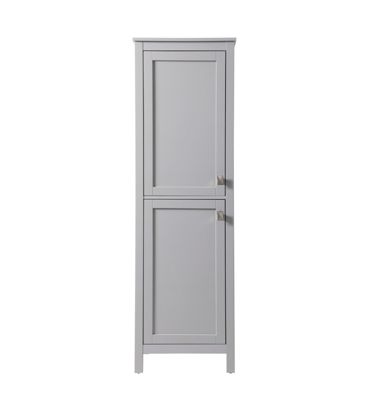 Rangement pour salle de bain Destinymarie, H 65 po x l 20 po x P 22 po, Gris / Nickel brossé