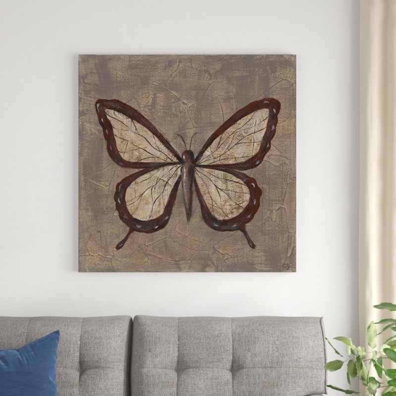 Papillon texturé II, H 36 po x l 36 po x P 1,25 po