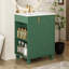 Meuble-lavabo de salle de bain rétro classique 24 po avec lavabo en céramique lisse, cadre en bois massif, rangement multifonctionnel, porte, couleur, conception autoportante, planches de montage et de livraison faciles, poignées en métal, sous le lavabo