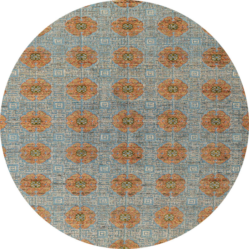 Abstract Indoor Rug, Round 6'
