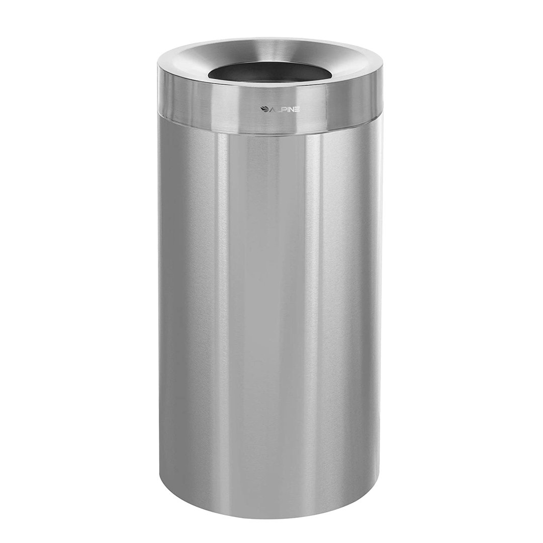 Stainless Steel 27 Gallon Commercial Indoor Trash Can Alpine Industries 