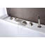 High Flow Deck Mount Roman Tub Faucet with Elegant Waterfall Spout, Contemporary Three-Knob Five-Hole Bathtub Faucet with Hand Shower, Brushed Nickel