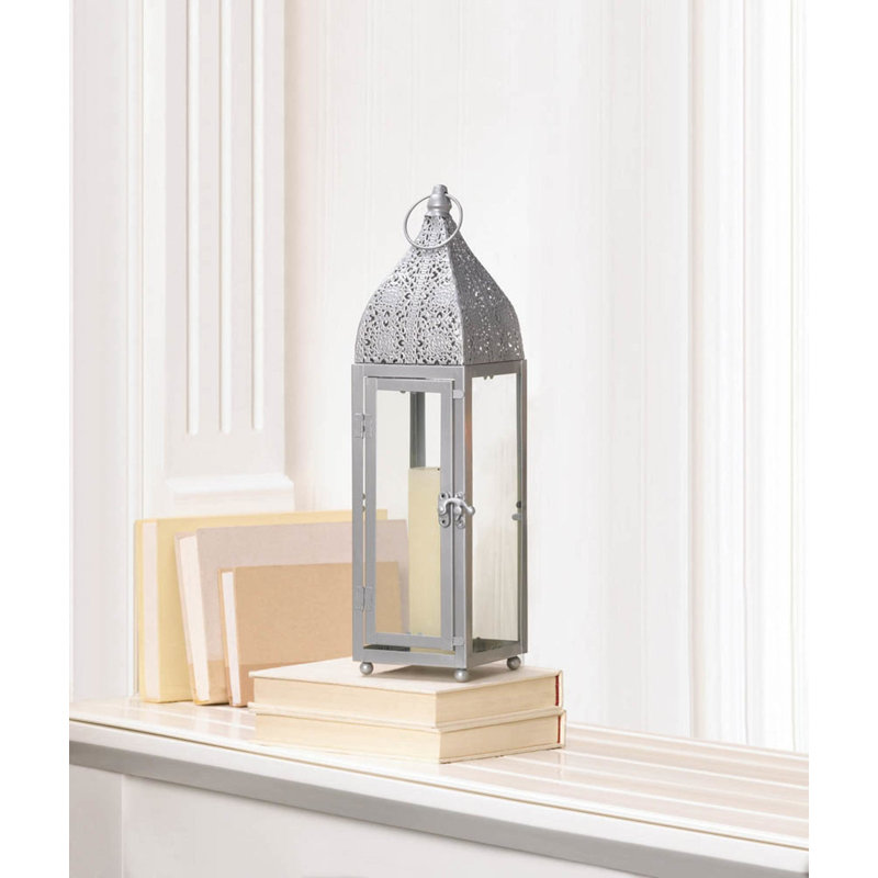 SMALL SILVER MOROCCAN STYLE LANTERN