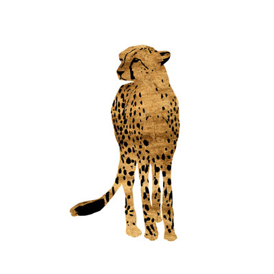 «Golden Cheetah III» par Annie Warren - peinture sur toile tendue