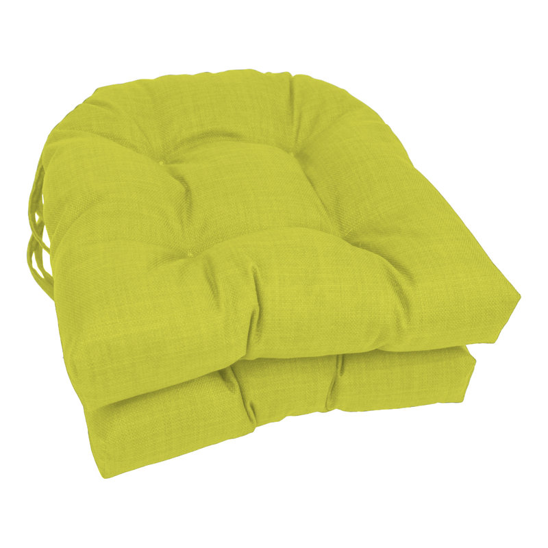 Outdoor 3.5'' Dining Chair Seat Cushion, Lime