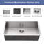 Évier de cuisine encastrable 33 po x 33 po x 19 po x 9 po en acier inoxydable