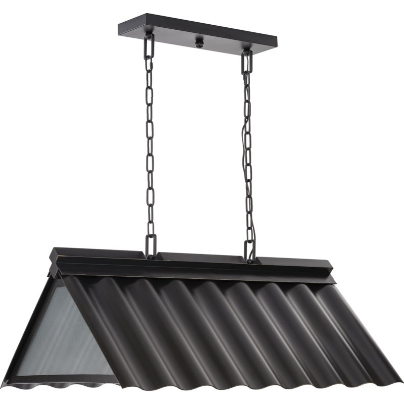 Luminaire suspendu d'extérieur 3 lumières Edgecliff, Bronze huilé