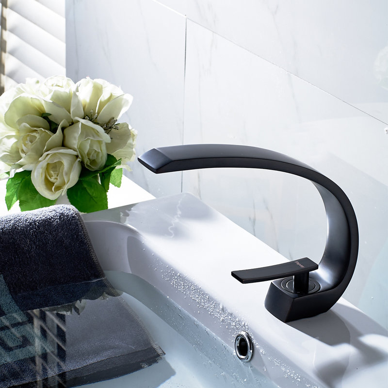 Single-Hole Single-handle Bathroom Faucet, Matte Black