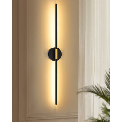3000K/4500K/6000K Battery Operated Wall Sconces with Remote Control, 24'' Dimmable LED Wall Light