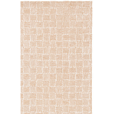 Tunis Hand Tufted Wool Pile And Cotton With Latex Checkered Rug