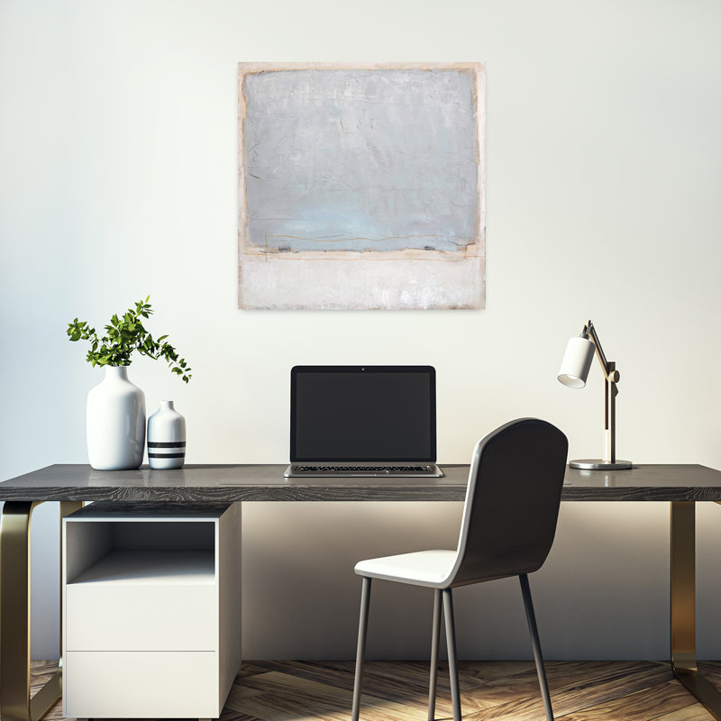 Bleu à l'intérieur de l'art abstrait minimaliste, H 18 po x l 18 po