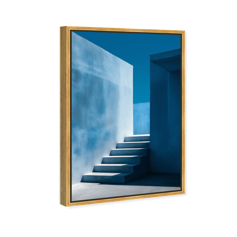 Deep Ocean Walls II Print by Oliver Gal, 31"H x 21"W, Gold Floater Frame