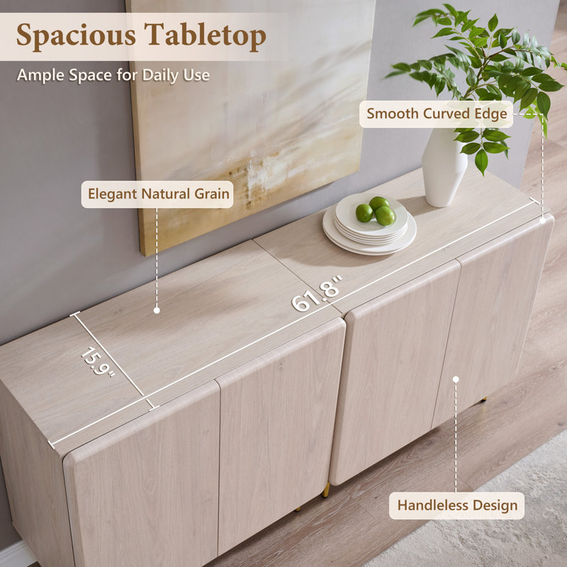 Buffet de rangement Bolanos, Crème,  2