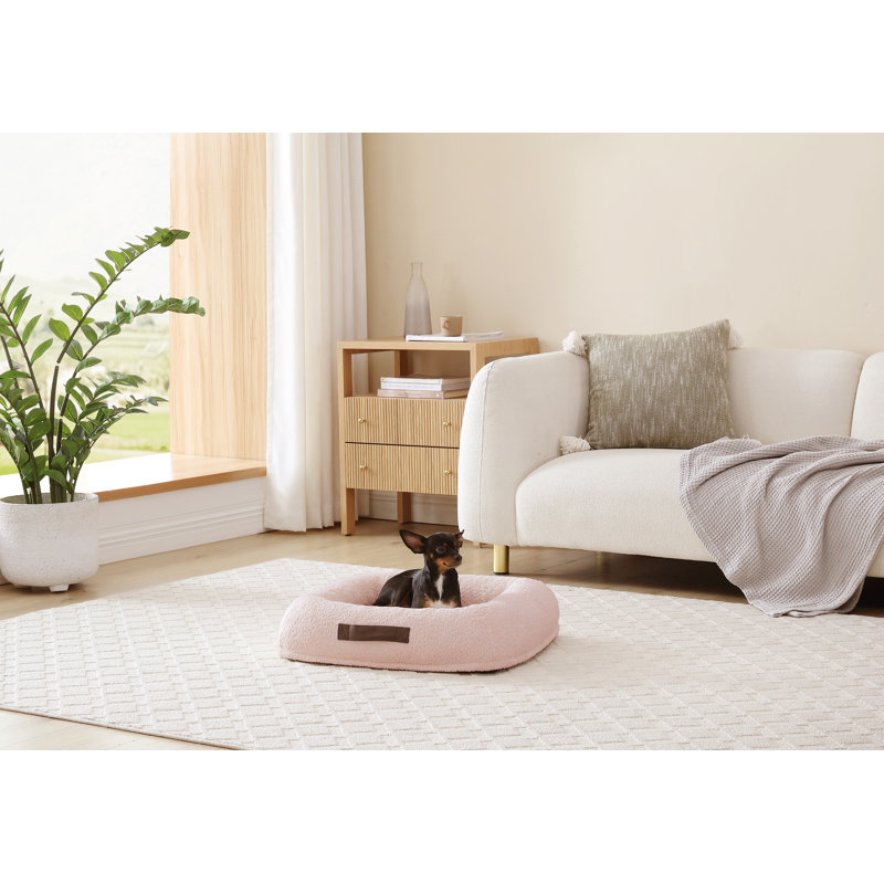 Lit en mousse à mémoire de forme pour animaux Arlee Home & Pet, H 5 po x l 26 po x P 22 po, Rose / pétale