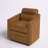 Alfonso 28.74'' Wide Genuine Leather Swivel Barrel Chair with Nailed Trim-1417893656