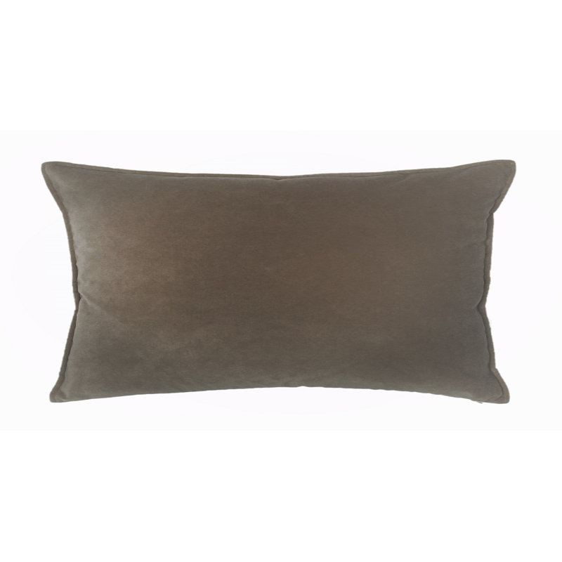 Franklin Washable Velvet Square Pillow Cover & Insert , Anchovy, 15"H X 20"W