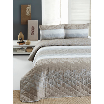 Cotton Damask Coverlet