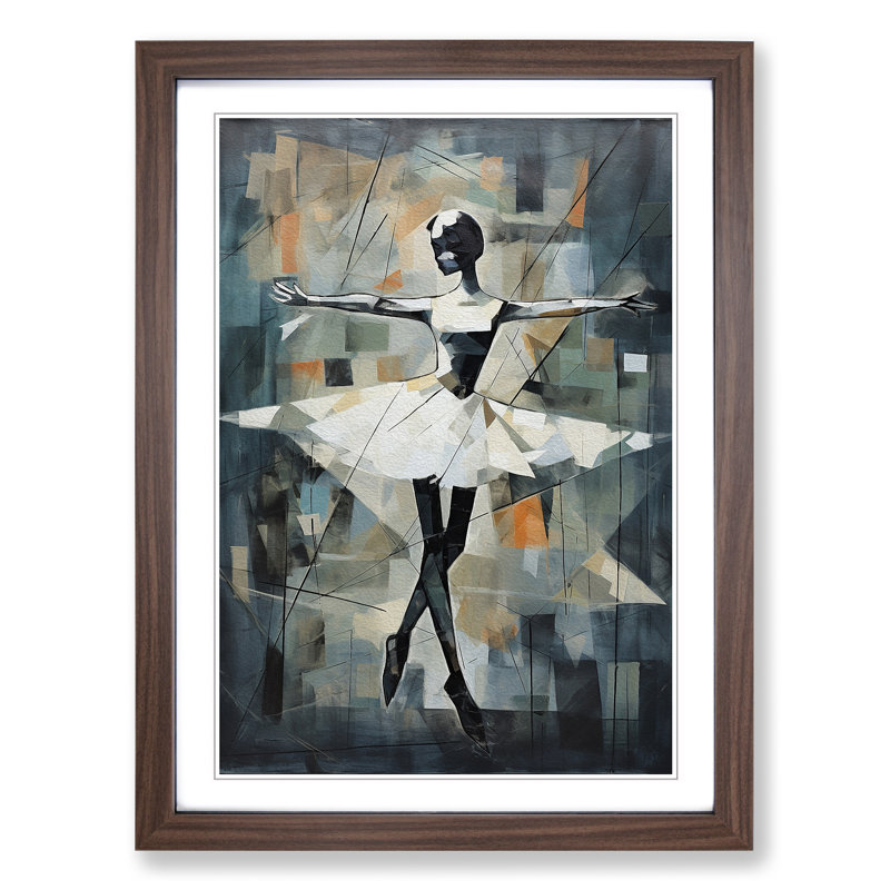 Single Picture Frame Print on Wood, Walnut Framed, 34cm H x 25cm W