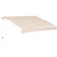 Auvent de terrasse 13 'x 8' - et eau -, manivelle manuelle, cadre en aluminium pour patio, cour, cadre de balcon, balcon pare-soleil, rayure beige