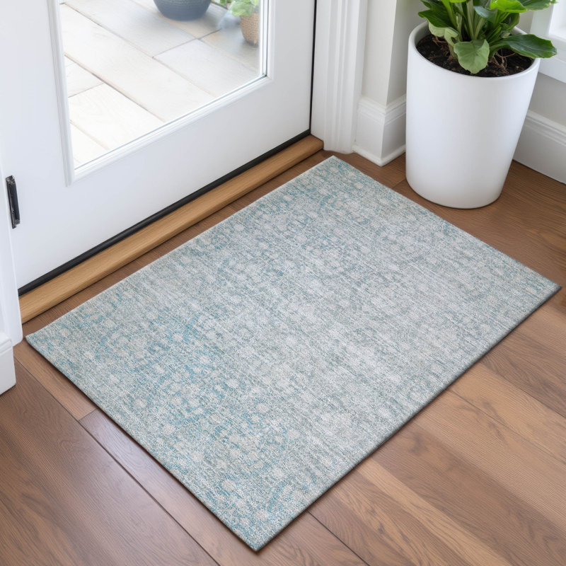 Premium Machine Washable Glanton AMF1231 Damask Rug, Rectangle 1'8" x 2'6"