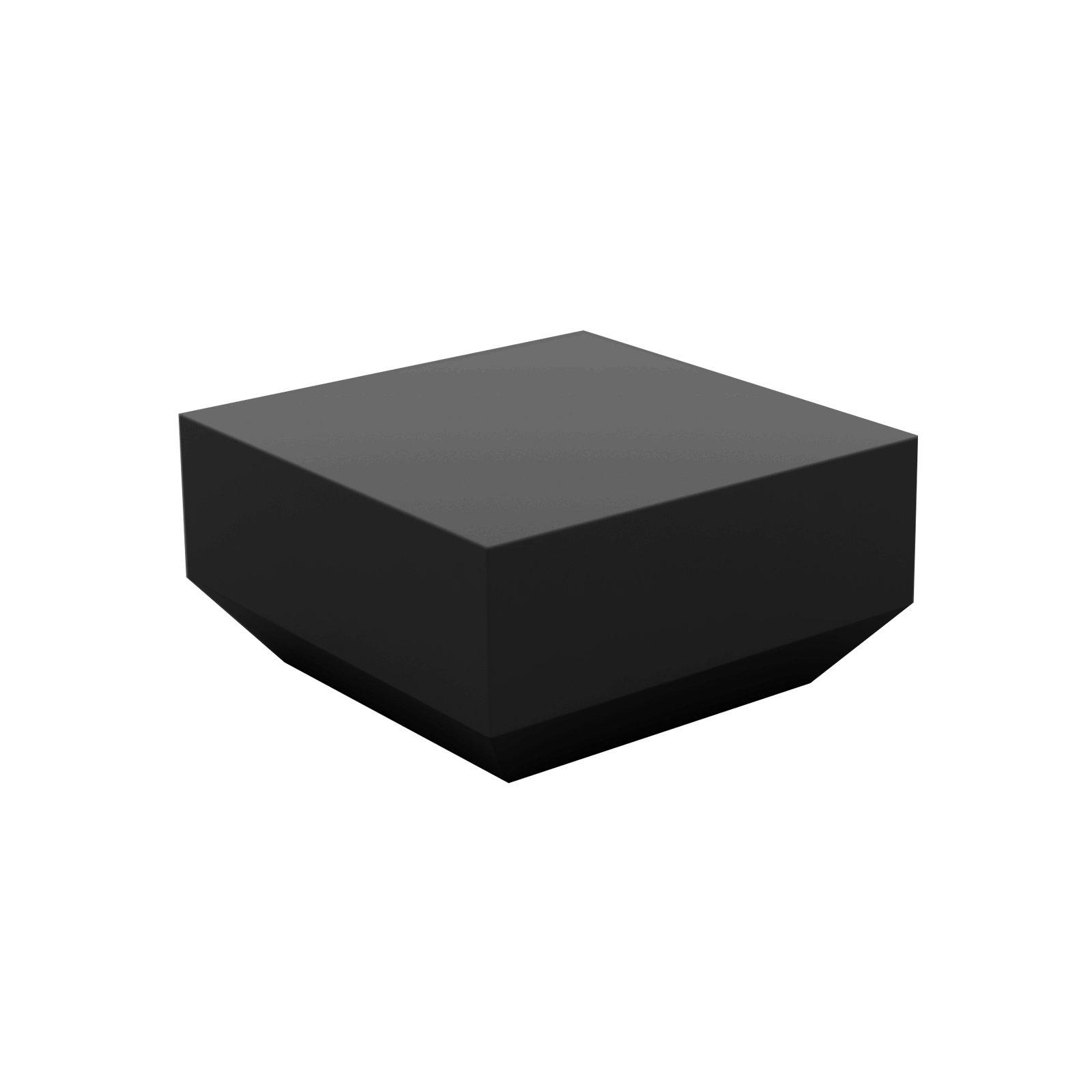 Vela Resin Coffee Table, Black, 23.5" W x 23.5" L x 11.75" H
