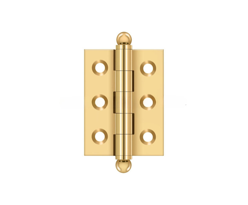 10'' x 10'' Solid Brass Traditional Hinge, PVD Polished Brass, 2.5" H x 2" W