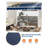 13x10FT Retractable Waterproof Patio Dining Set Awning - Manual Crank, Durable Aluminum Frame, 280g/㎡ Polyester, Sun Shade for Deck, Porch, Balcony - Navy Blue-126157549-126157551-126157553