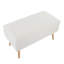 Banc en bois naturel et tissu crème